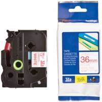 Brother TZE tape 36mm r&oslash;d/hvid