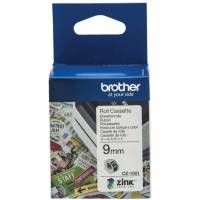 Brother CZ1001 labeletiket 9mmx5m hvid