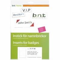 BNT A4 38 x 72 mm indstiksark