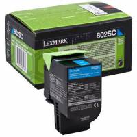 Lexmark 80C2SC0 Cyan Lasertoner, 2.000 sider