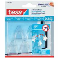 Tesa selvkl&aelig;bende krog 0,2kg klar 2stk