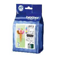 Brother LC3213VAL CMYK Multipakke Bl&aelig;kpatron, 400 sider