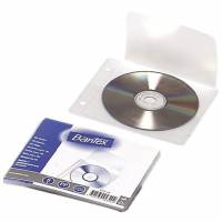 Bantex CD-lomme 13x15cm 180my klar 5stk