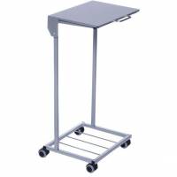 Affaldsstativ med hjul og l&aring;g 100L s&oslash;lv