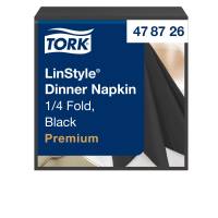 Tork 478726 Linstyle servietter 39x39cm sort 50stk