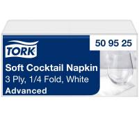 Tork 509525 Advanced Soft servietter 24x24cm hvid 200stk
