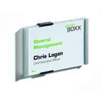 Durable INFO SIGN d&oslash;r- og v&aelig;gskilt i st&oslash;rrelsen 149x105,5 mm i farven s&oslash;lv