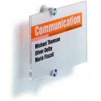 Durable CRYSTAL SIGN d&oslash;rskilt i st&oslash;rrelsen 210x148,5 mm i farven transparent