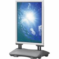 WIND-SIGN skiltestander nr. 129 bund/top s&aelig;t i st&oslash;rrelsen 50x70 cm i farven alu