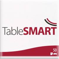 TableSMART Airlaid servietter 48x48cm hvid 50stk