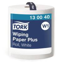 Tork 130040 Plus W1 1lags aft&oslash;rringspapir hvid