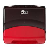 Tork 654008 Top-Pak dispenser W4 sort/r&oslash;d