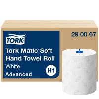 Tork 290067 Matic Advanced H1 h&aring;ndkl&aelig;derulle hvid 6ruller
