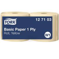 Tork 127103 Basic W1 1lags aft&oslash;rringspapir gul 2ruller
