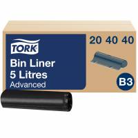 Tork 204040 Advanced affaldsposer 5L sort B3