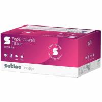 Satino Prestige h&aring;ndkl&aelig;deark 2lags 25x23cm hvid 20x150stk