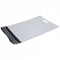 Forsendelsespose med håndtag 340x490mm hvid 100stk