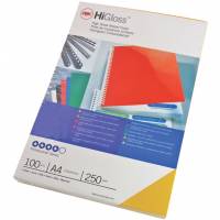 GBC HiGloss A4 indbindingsomslag bagside 250g bl&aring;