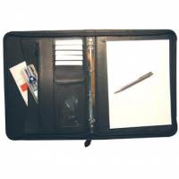 Eurostyle dokumentmappe med 4 ringe og lynl&aring;s i A4 i farven sort