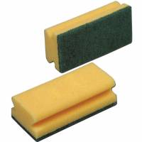 Skuresvamp gul/gr&oslash;n 5 stk