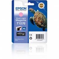 Epson T1576 C13T15764010 Lys Magenta Bl&aelig;kpatron, 25.9 ml