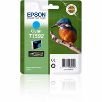 Epson T1592 C13T15924010 Cyan Bl&aelig;kpatron, 17 ml