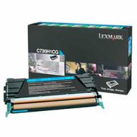Lexmark C736H1CG Cyan Lasertoner, 10.000 sider