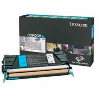 Lexmark C5240CH Cyan Lasertoner, 5.000 sider