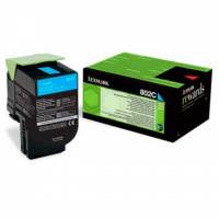 Lexmark 802C 80C20C0 Cyan Lasertoner, 1.000 sider