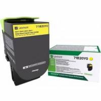 Lexmark 71B20Y0 Gul Lasertoner, 3.000 sider