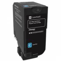 Lexmark 74C2HC0 Cyan Lasertoner, 12.000 sider