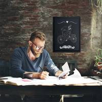 Securit Woody chalkboard 60x40x1cm sort