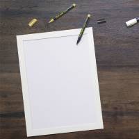 Securit Woody chalkboard 40x30x1cm hvid