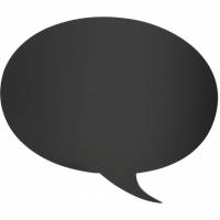 Securit chalkboard silhouette taleboble i sort