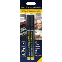 Securit kridtmarker 1-2mm sort 2stk