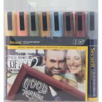 Securit kridtmarker 2-6mm 8 metalliske farver