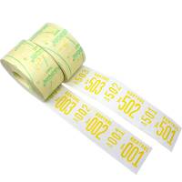 Ferco pakkekontrol 2delt 40x57mm hvid/gul 500 numre