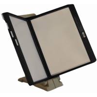 Q-connect QuickFind registersystem bord/v&aelig;gmodel til 10 lommer (inkl) i A4 i farven gr&aring;/sort