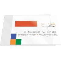 Q-connect visitkortlomme &aring;ben p&aring; kort led 60x95mm 10stk