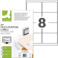 Q-connect multietiketter A4 67,7x99,1mm hvid