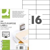 Q-connect multietiketter A4 37x105mm hvid