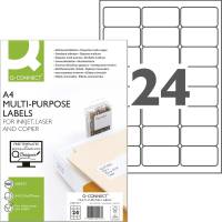 Q-connect multietiketter A4 33,9x63,5mm hvid