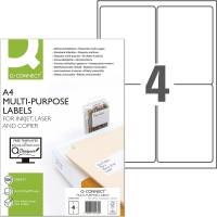 Q-connect multietiketter A4 139x99,1mm hvid