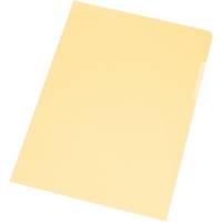 Q-connect plastomslag A4 120my gul 100stk