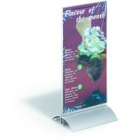 Durable Presenter A4 1/3 brochureholder s&oslash;lv/klar