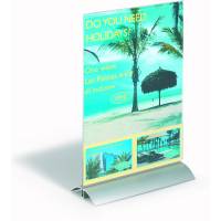 Durable Presenter A4 brochureholder s&oslash;lv/klar