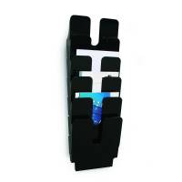 Durable FLEXIPLUS brochurev&aelig;greol med 6 h&oslash;jformat bakker i sort