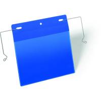 Durable lagerlomme m/wirebeslag A5 tv&aelig;rformat bl&aring;