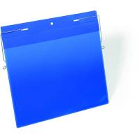 Durable lagerlomme m/wirebeslag A4 tv&aelig;rformat bl&aring;