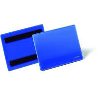 Durable magnetlomme m/magnet A6 tv&aelig;rformat bl&aring;